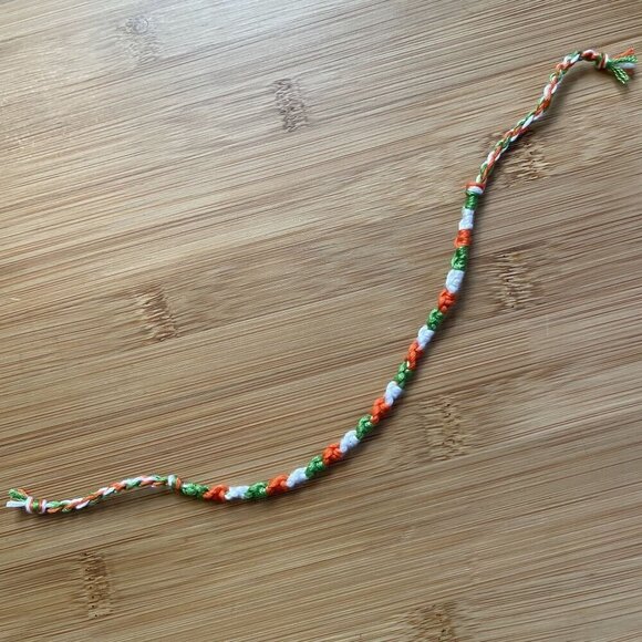 India Bracelet, anklet, trendy, comfortable, tie, embroidery thread, woven, gift - Picture 3 of 3